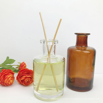 Painted color 250ml cylinder Glass Reed Diffuser Bottle with glass stoppers for aromatherapy fragrance aroma oil air fresh